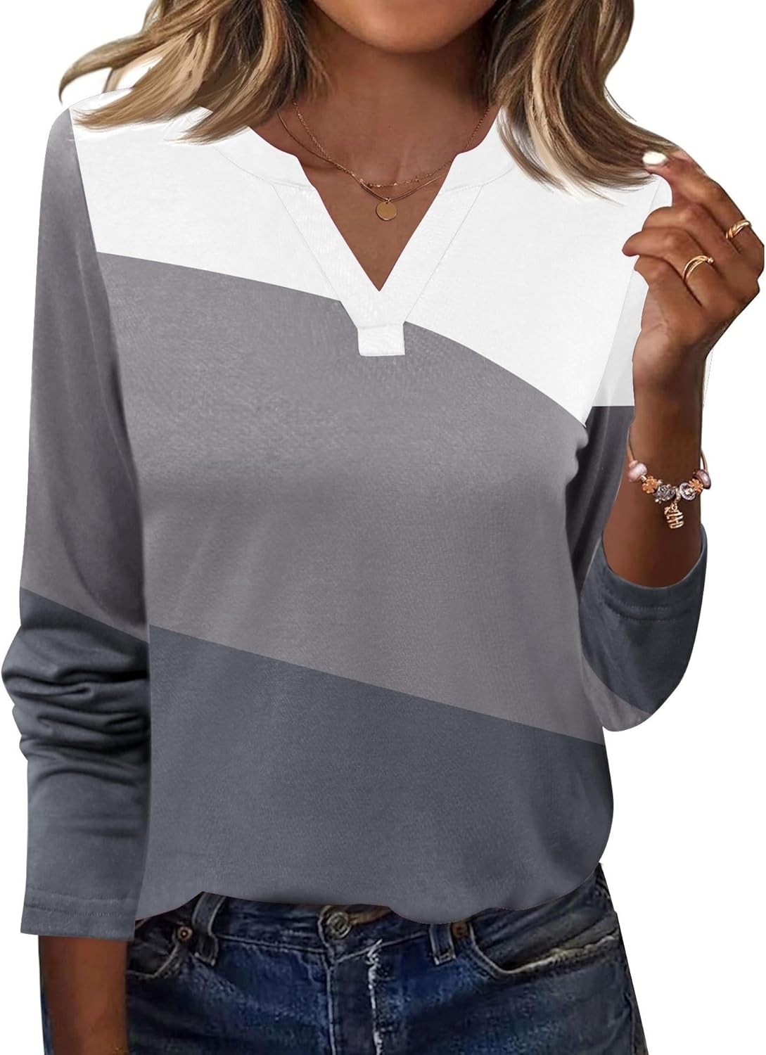 Micoson Women’s Long Sleeve Tops Dressy Casual Fall Clothes