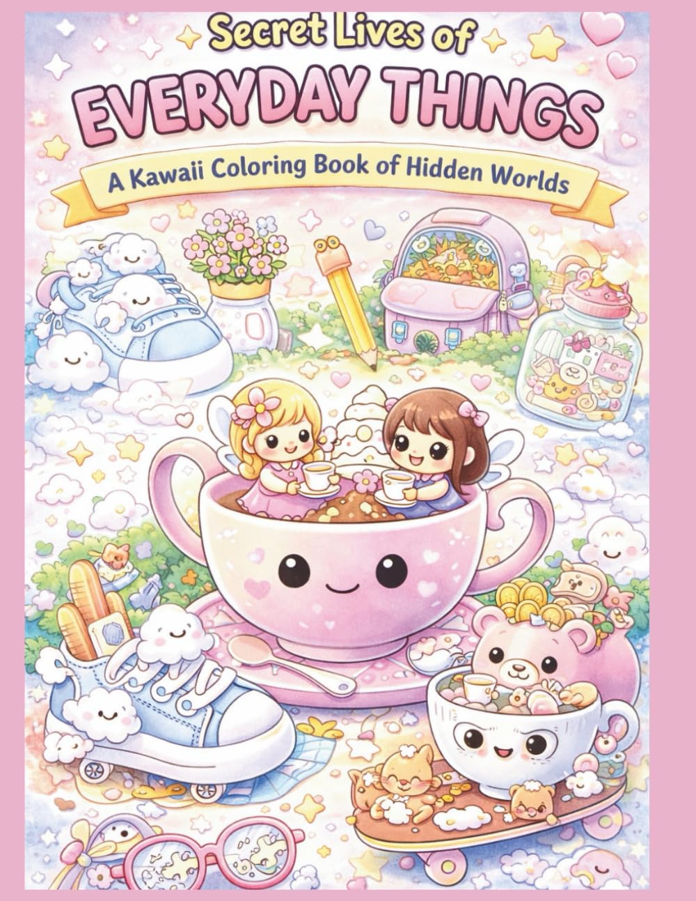 Secret Lives of Everyday Things: Coloring Book for Girls Ages 8–12