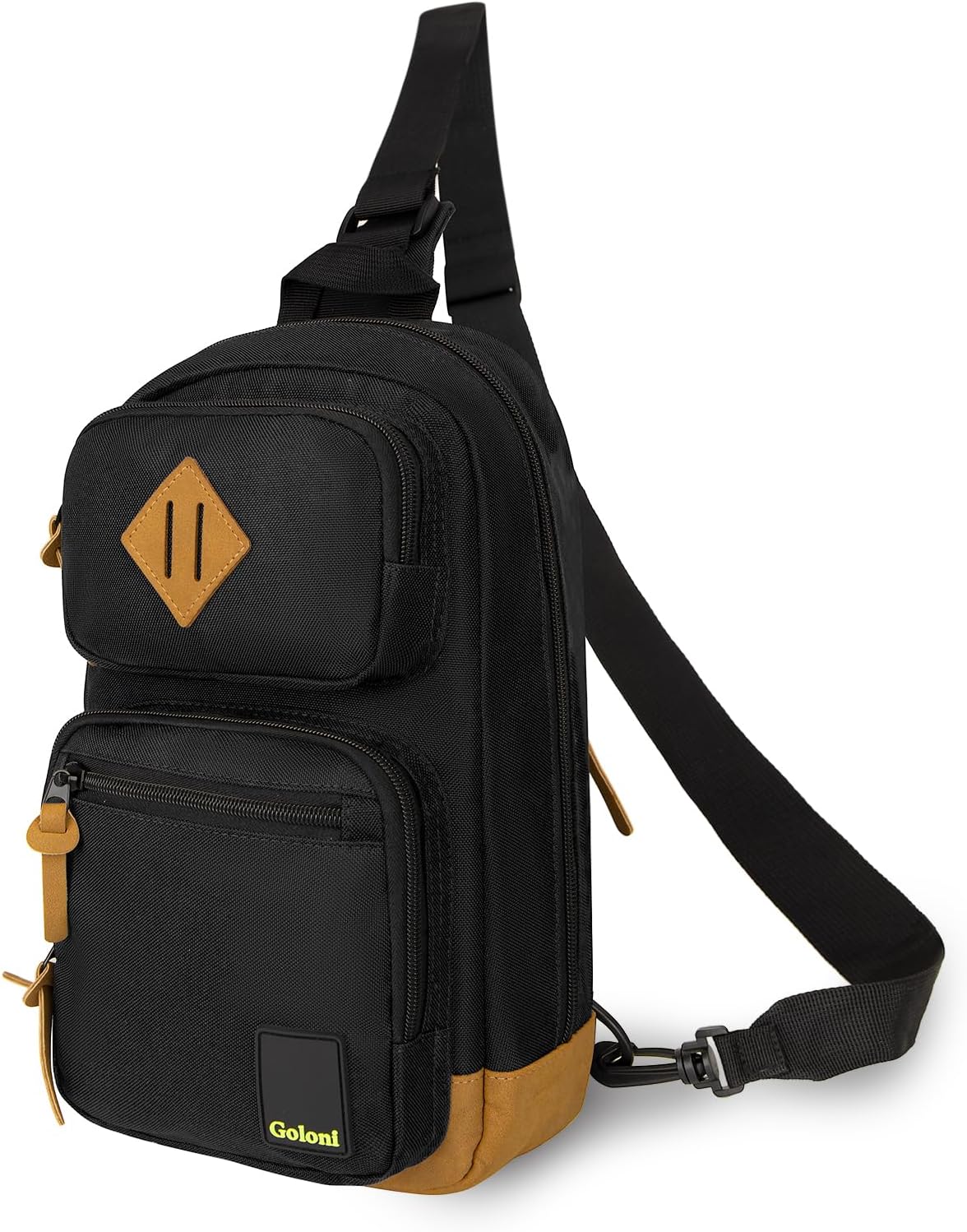 Goloni Sling Bag for Men Women, Crossbody Shoulder Bag with Multiple Pockets, Lightweight Casual Daypack for Travel