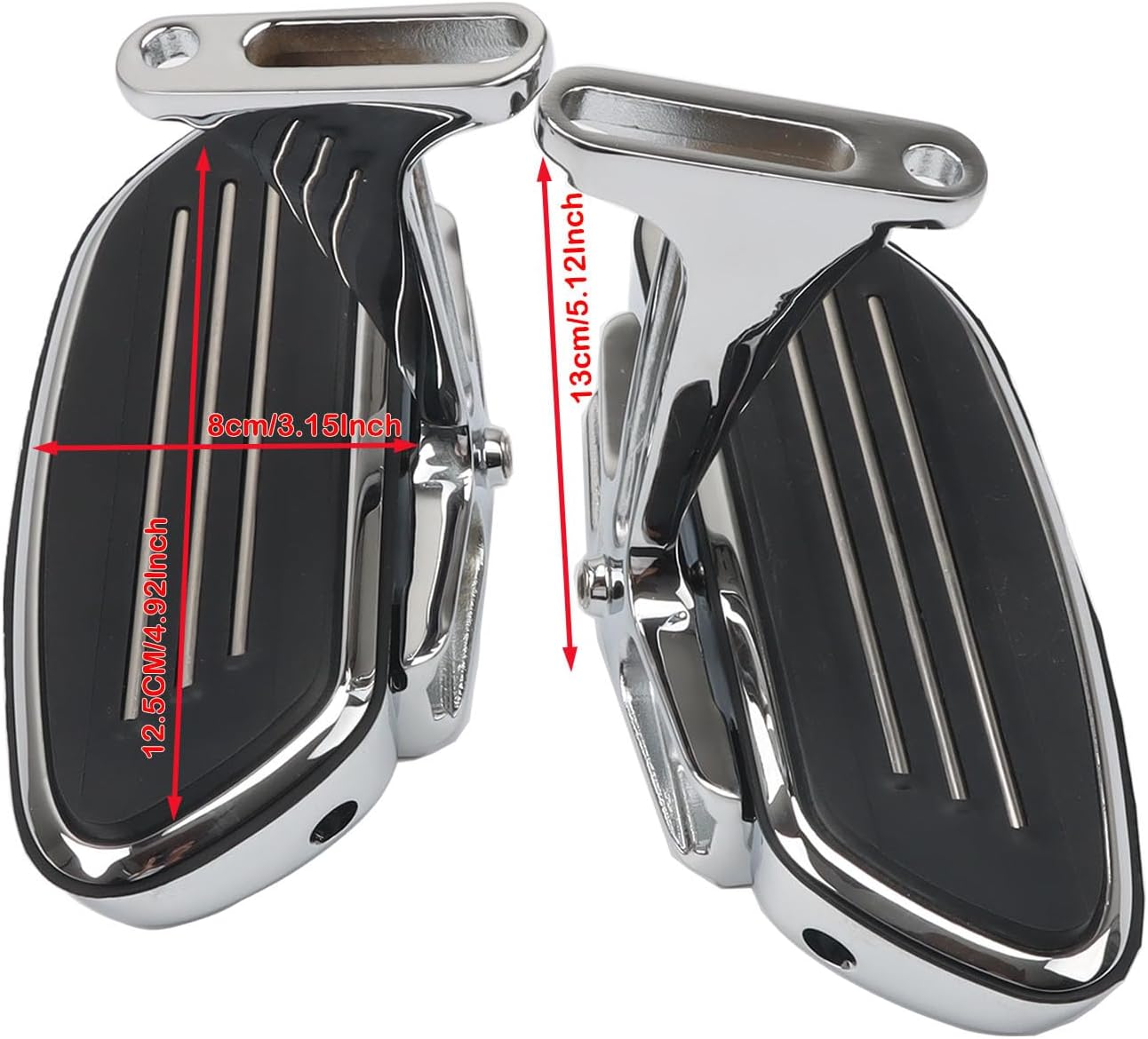 Chrome Streamliner Passenger Footboards/Foot Pegs for Harley Touring Models Street Glide Road Glide Electra Glide Road King 1993-2024 2025 2026