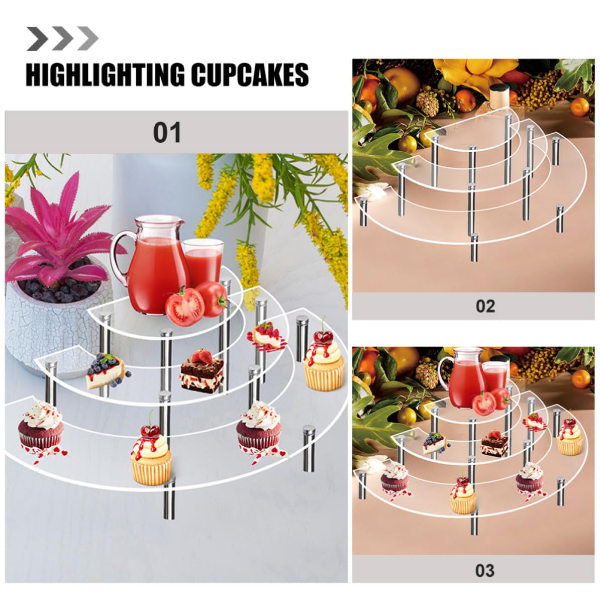 Zerodeko 2 Juegos Soporte para Pasteles, Diseño Multicapas