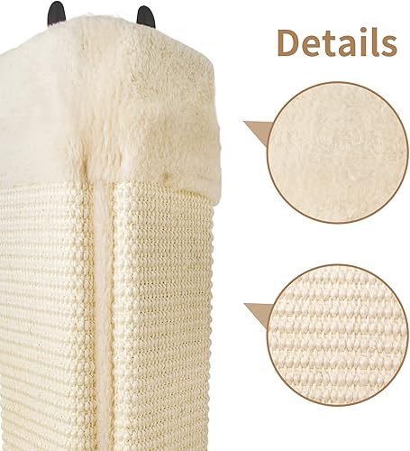 Miniatura 2 de Almohadillas para rascar para gatos montadas en la pared, esquina de pared, poste rascador de gato para interiores, gatos y gatitos, almohadilla de