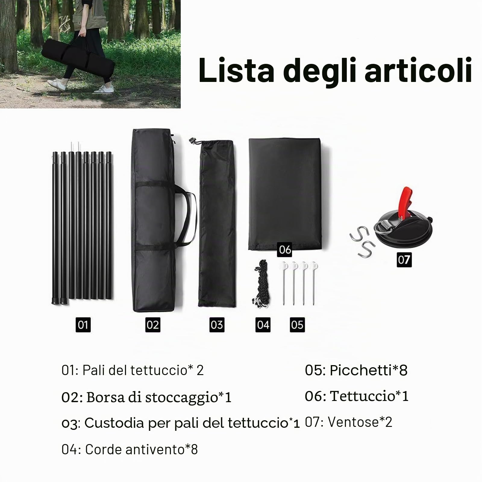 Tendalino Laterale per Auto con Ventosa, Tendalino Auto Camper 200x300cm Tessuto Oxford 210D, Rivestimento in Colla Nera Impermeabile PU5000mm UPF50+, Nessun Portapacchi Richiesto(Beige)