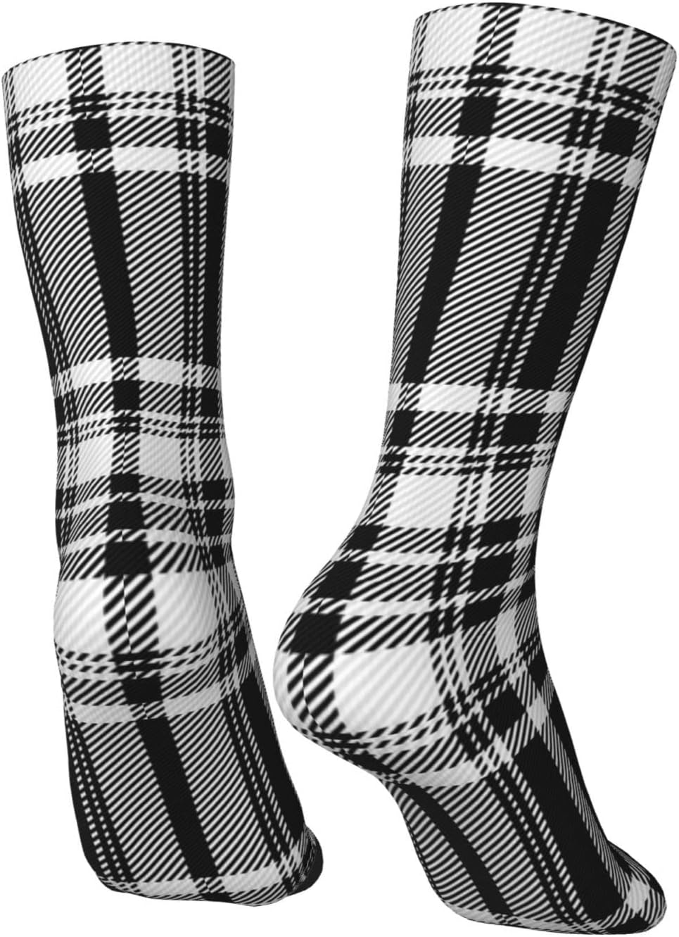 Fun and Casual Plaid Dress Socks for Men and Women, Scottish National Tartan Printed Novelty Crew Socks - Image 4