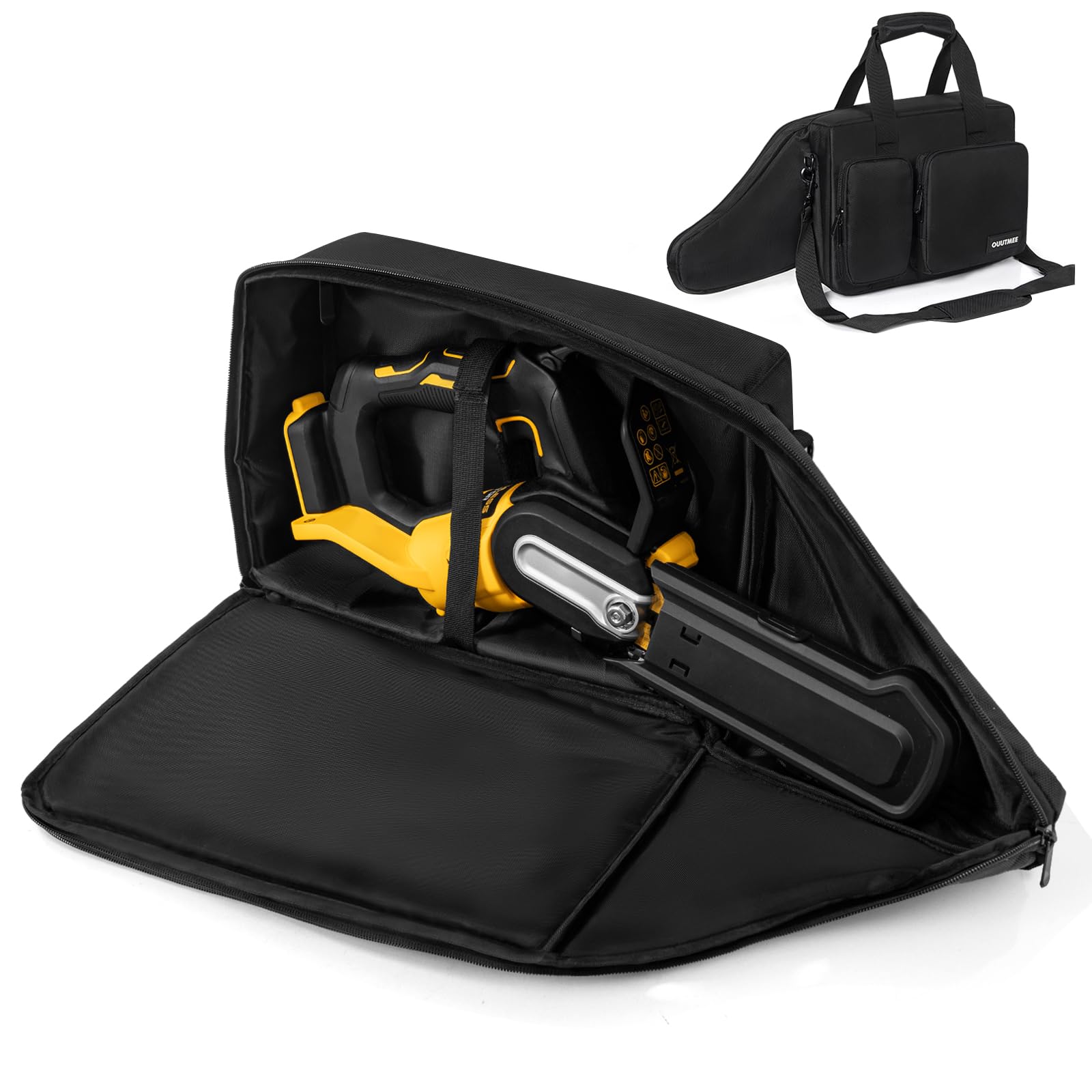 Chainsaw Carrying Case, Waterproof Foldable Chainsaw Storage Bag Compatible with EGO, Dewalt, Greenworks 8 Inch Cordless Power Chainsaw & Accessories