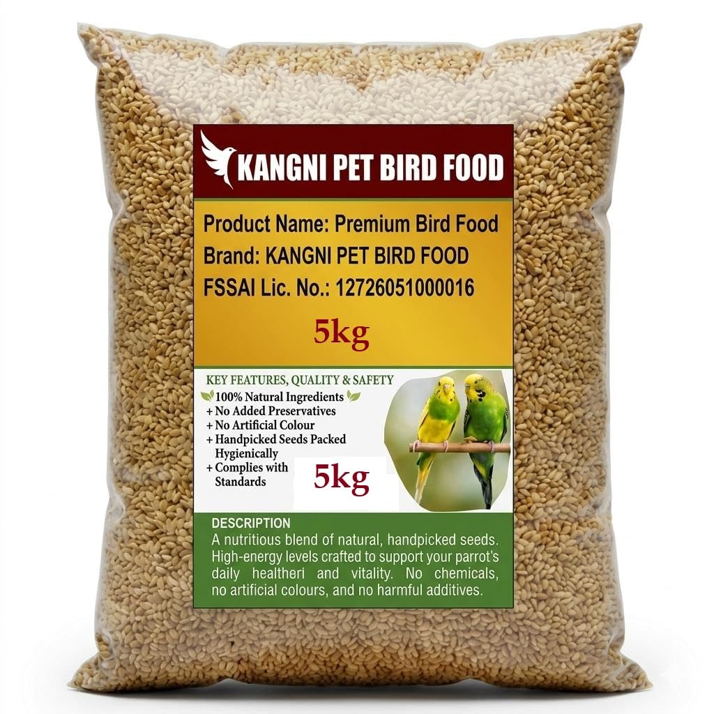 Kangni Foxtail Millet Seeds 5KG | Nutrient Rich Natural Bird Food for All Pet Birds | Bulk Pack | Bird Food for Budgies - Mix Seeds-image-19