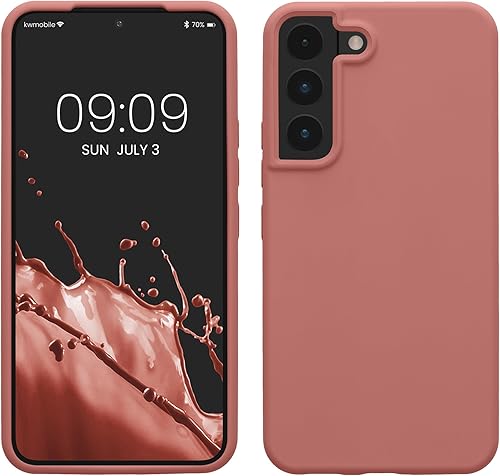 Miniatura 133 de kwmobile Funda Compatible con Samsung Galaxy S22 - Funda de teléfono de silicona TPU con acabado suave - Rojo Ruibarbo Piedra antigua,Azul