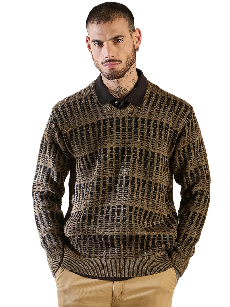 pivl Men's Winter V Neck Sweater- Warmth and Style for The Season-picture-17