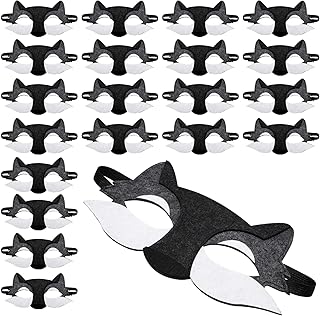 Ipetboom Máscara De Animais 20 Peças De Lobo Meia Face Decorações De Festa De Lobo De Vestir De Feltro De Cosplay De Lobo De Lobo Máscara De Olho De Lobo Máscara De Lobo