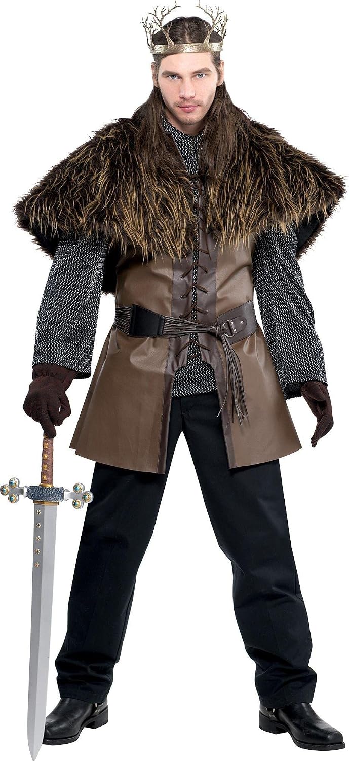 Chainmail Tunic and Cowl | Adult Size | Silver | 1 Pc