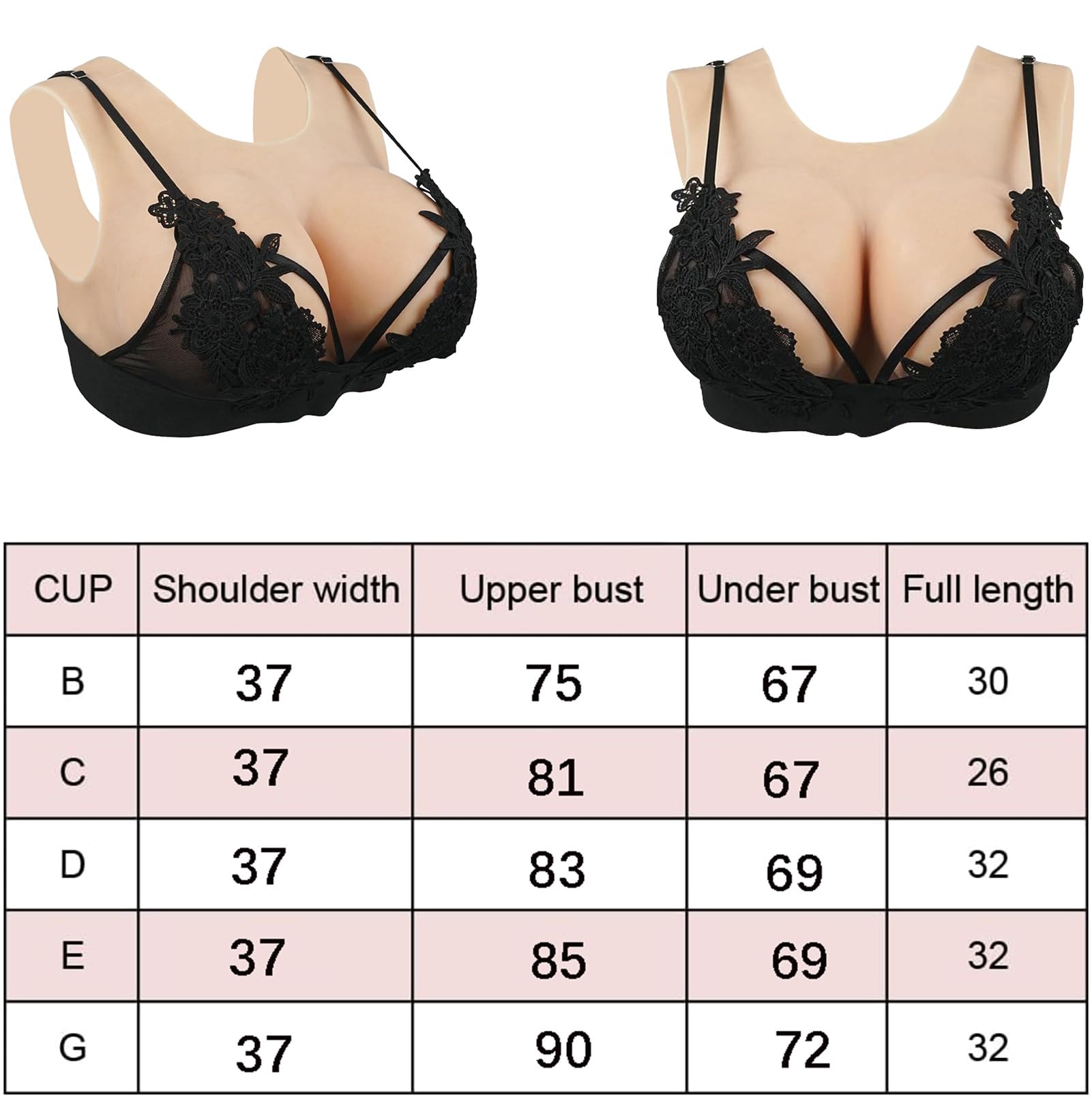 XSWL Forme di Seno in Silicone con pettorale in Cotone di Seta, per crossdressers Transgender Drag Queen Tette finte realistiche,Color`1`Ivory,E XSWL Forme di Seno in Silicone con pettorale in Cotone di Seta, per crossdressers Transgender Drag Queen Tette finte realistiche,Color`1`Ivory,E