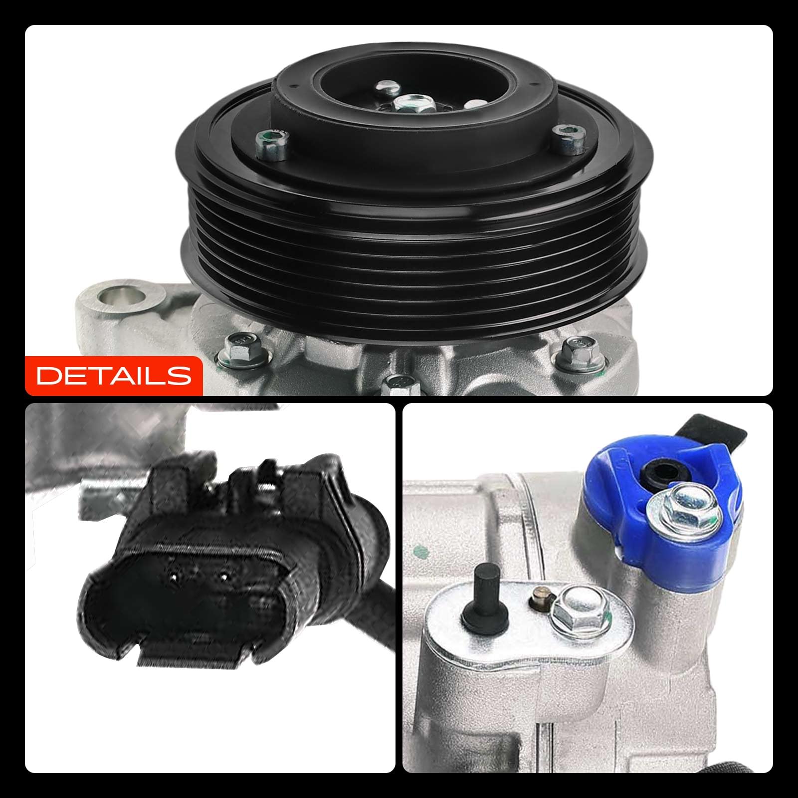 Frankberg Compresseur de Climatisation avec embrayage Compatible avec Série 3 F30 F80 F31 Série 1 F20 F21 4 F33 F83 F32 F82 F36 3 F34 F31 2 F22 F87 F23 Remplacer# 64529330831, huile incluse