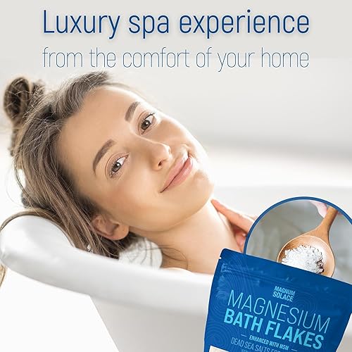 Miniatura 2 de Copos de magnesio con MSM - Escamas de cloruro de magnesio - Sales del mar muerto para remojar, 10 libras