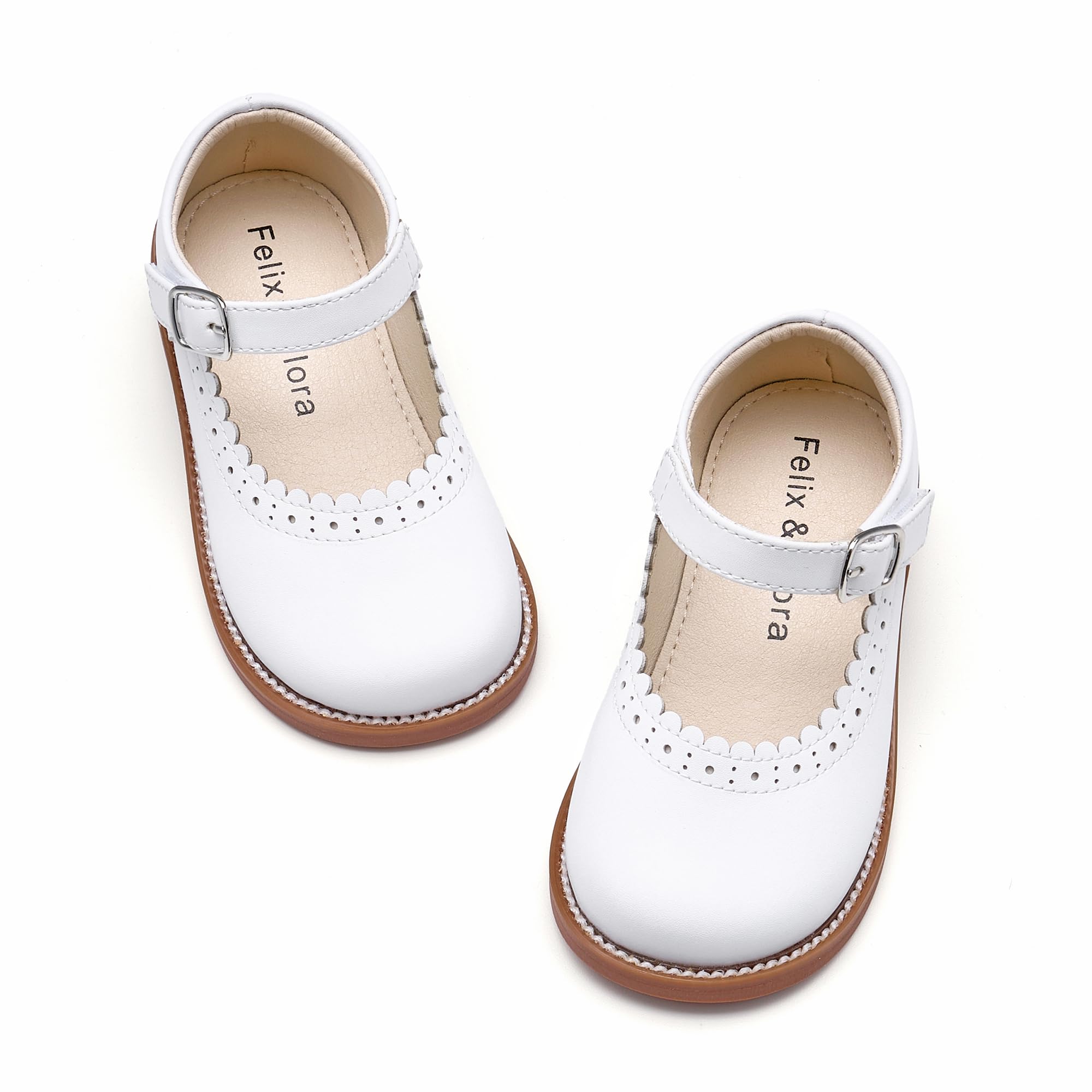 Felix &amp; Flora Toddler Little Girl Mary Jane Dress Shoes - Ballet Flats for Easter Flower Girl Party School Shoes.