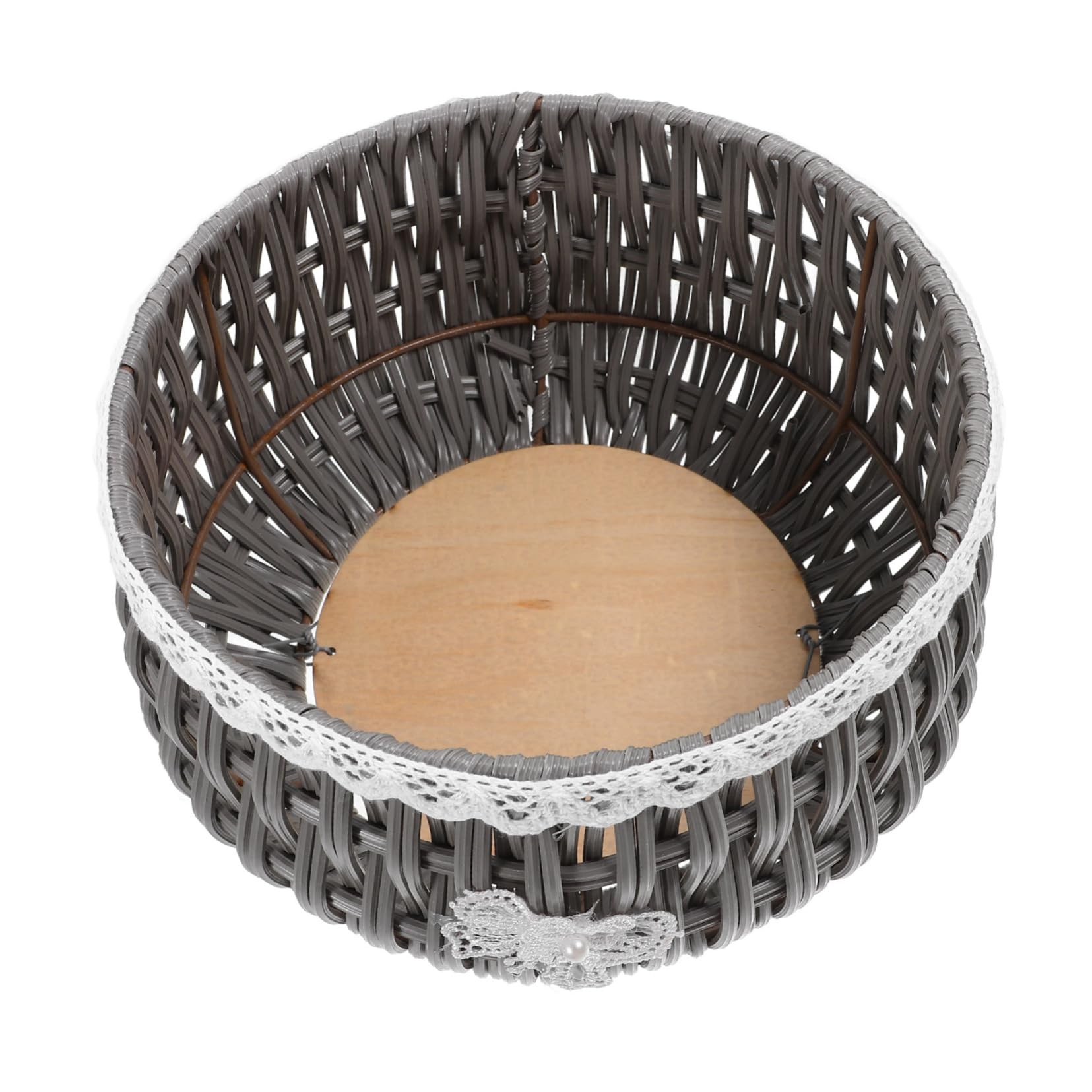 Kisangel 2stücke Rustic Woven Pflanzenkorb Handgefertigter Blumentopf Für Blumen Und Sukkulenten Vielseitige Aufbewahrungslösung Für Wohnräume Und Gärten Graues Design