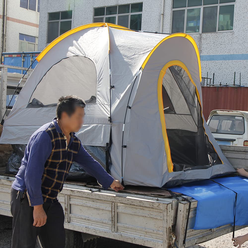 Pickup Truck - Tenda impermeabile, 315 x 180 x 170 cm, per 2 persone, colore bianco e nero, campeggio, pesca, picnic