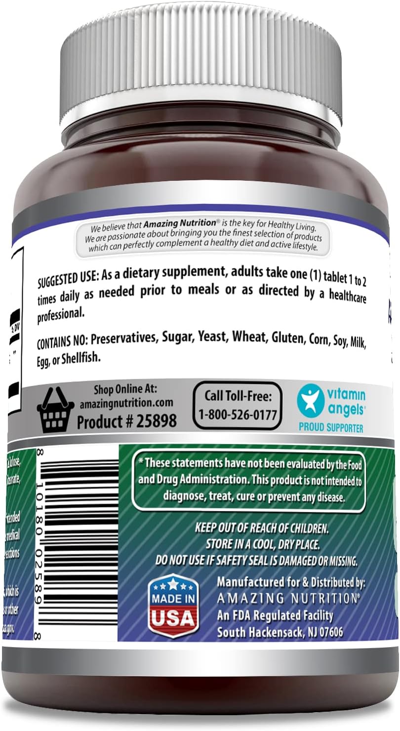 Amazing Formulas Tribulus Extract 1000 MG Tablets Supplement | Non-GMO | Gluten Free | Made in USA (180 Count)