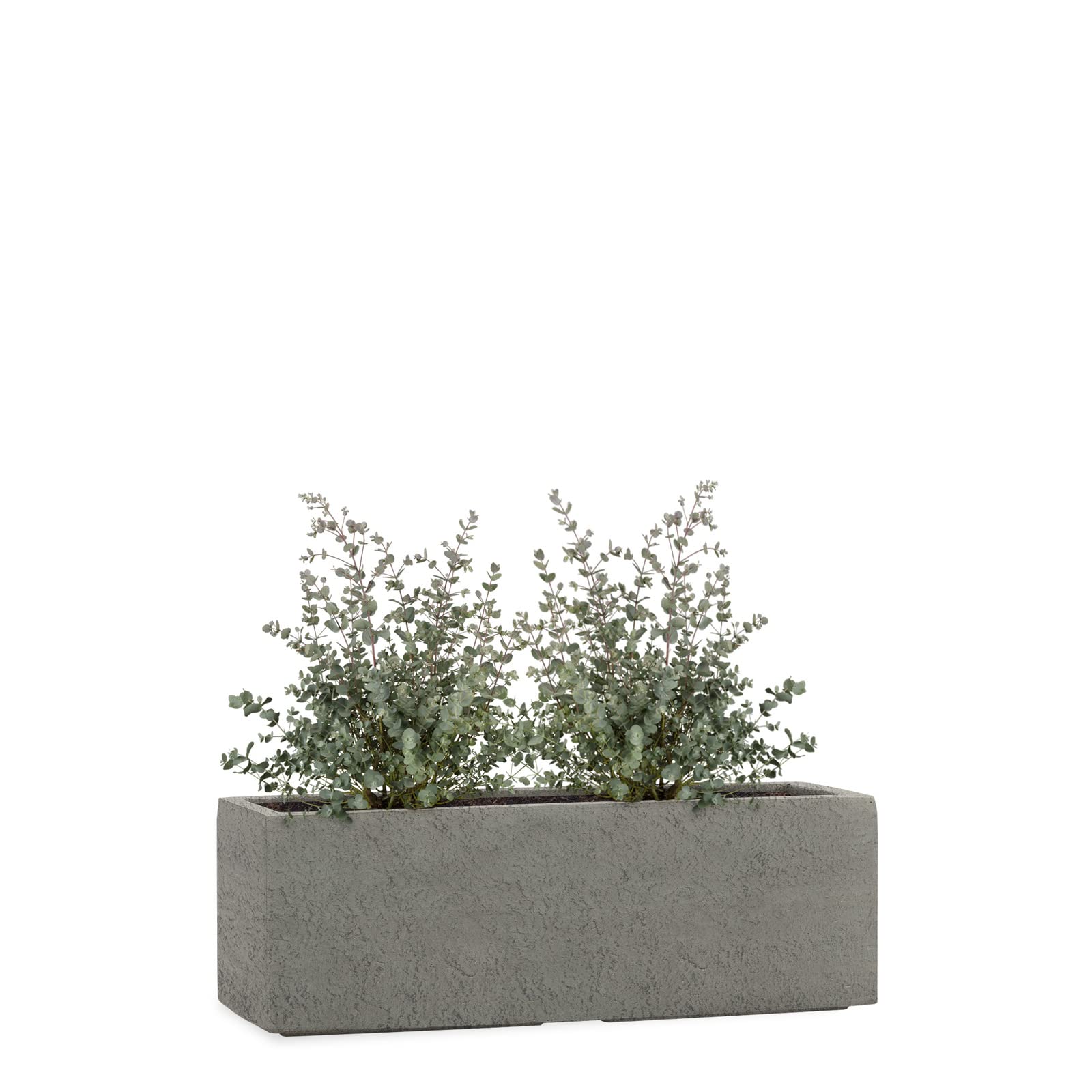Pflanzwerk® Vaso per piante TUB Lava, grigio, 17 x 50 x 17 cm, XXL, rettangolare, grande fioriera in fibra di vetro per giardino e davanzale esterno ed interno, resistente al gelo, protezione dai