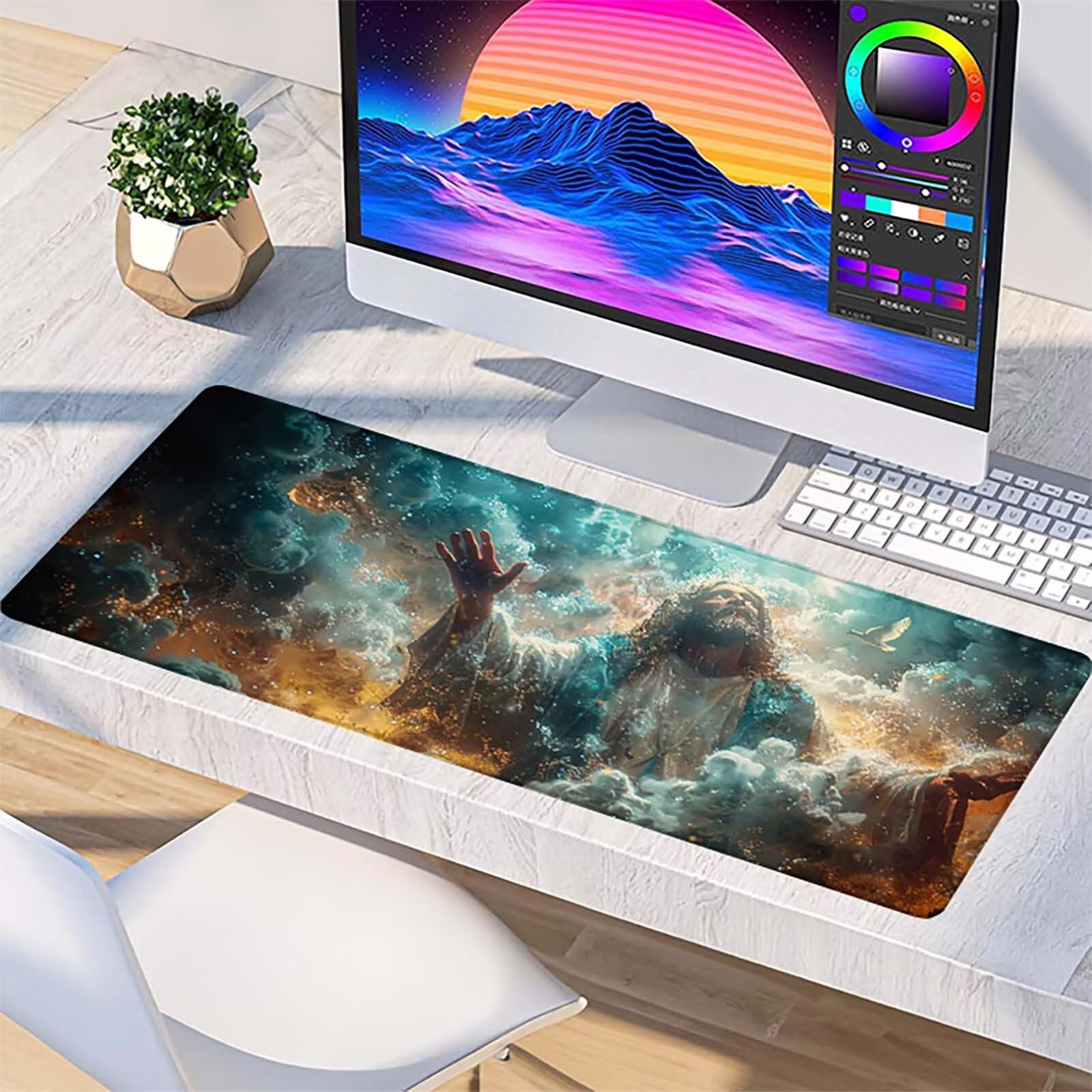 Podkładka pod mysz XXL 1600x800x3mm, szara podkładka pod mysz do gier z antypoślizgową gumową powierzchnią, poprawia precyzję i szybkość, komputer dla gracza i akcesoria biurowe, prezent dla mężczyzn