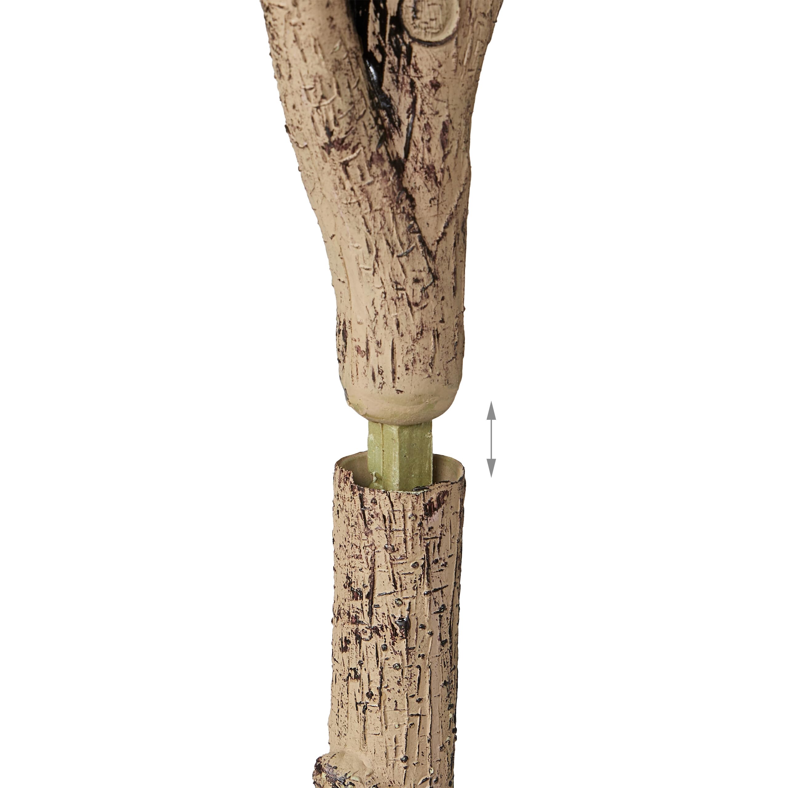 Relaxdays Albero di Ulivo Finto, Pianta Artificiale Olivo H: 90 cm, Plastica e Pietra, Piantina Interni, Verde Marrone