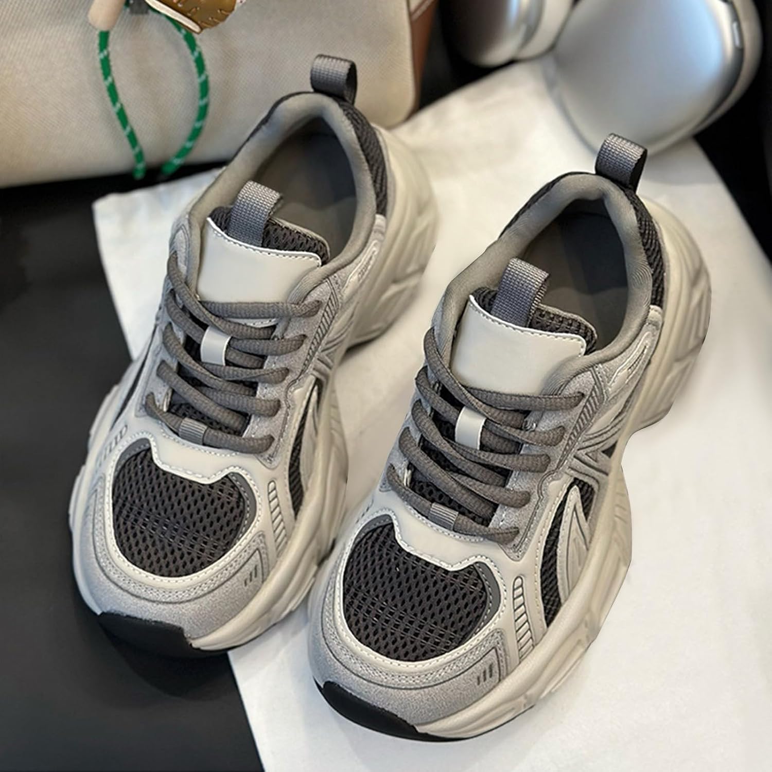 Kids Sneakers Mesh Breathable Lace Sport Shoes Outdoor Running School Casual Non Slip Sneakers Boys Girls Shoes