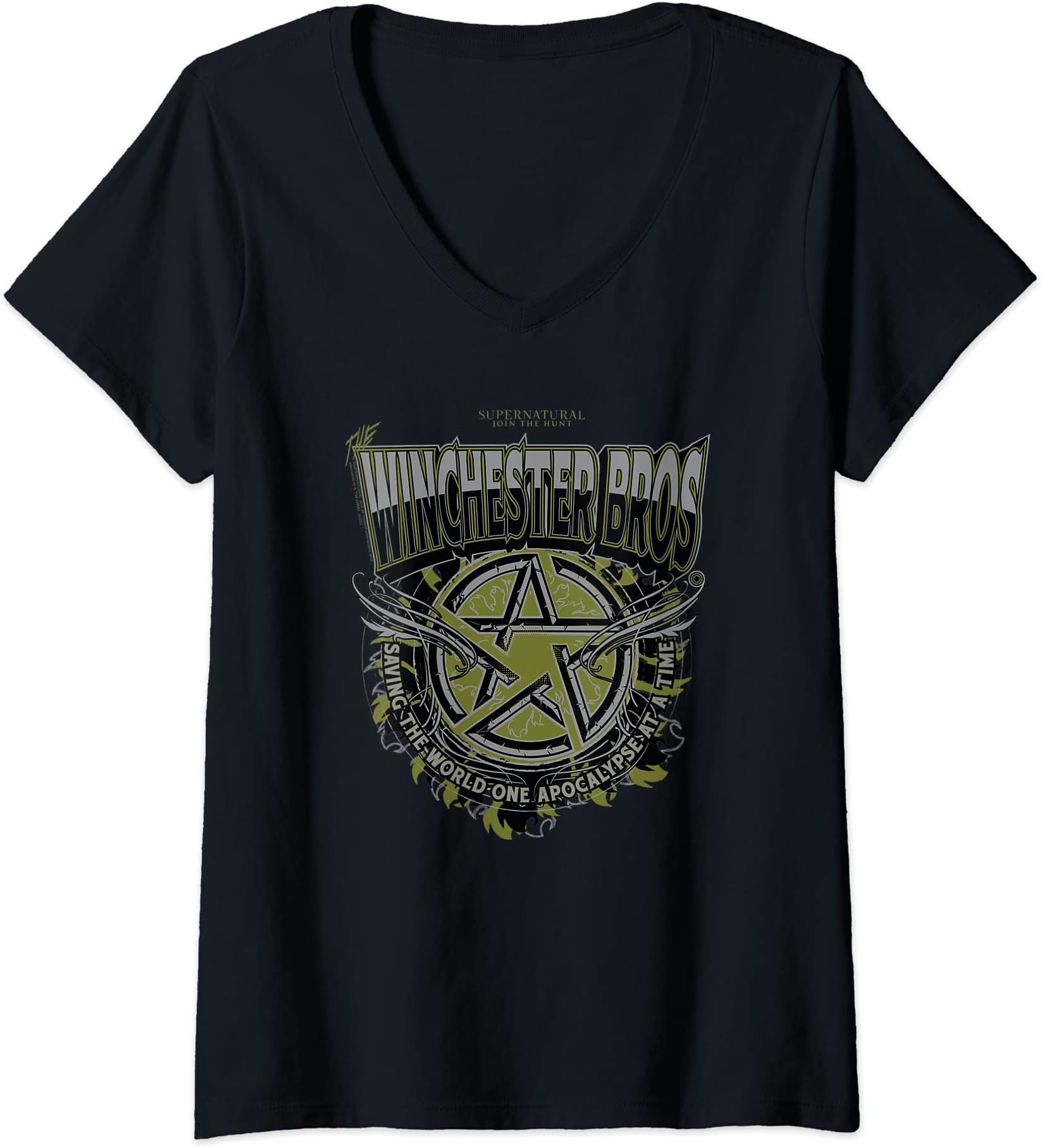 SupernaturalWomens Supernatural The Winchester Bros Icon V-Neck T-ShirtOEKO-TEX STANDARD 100