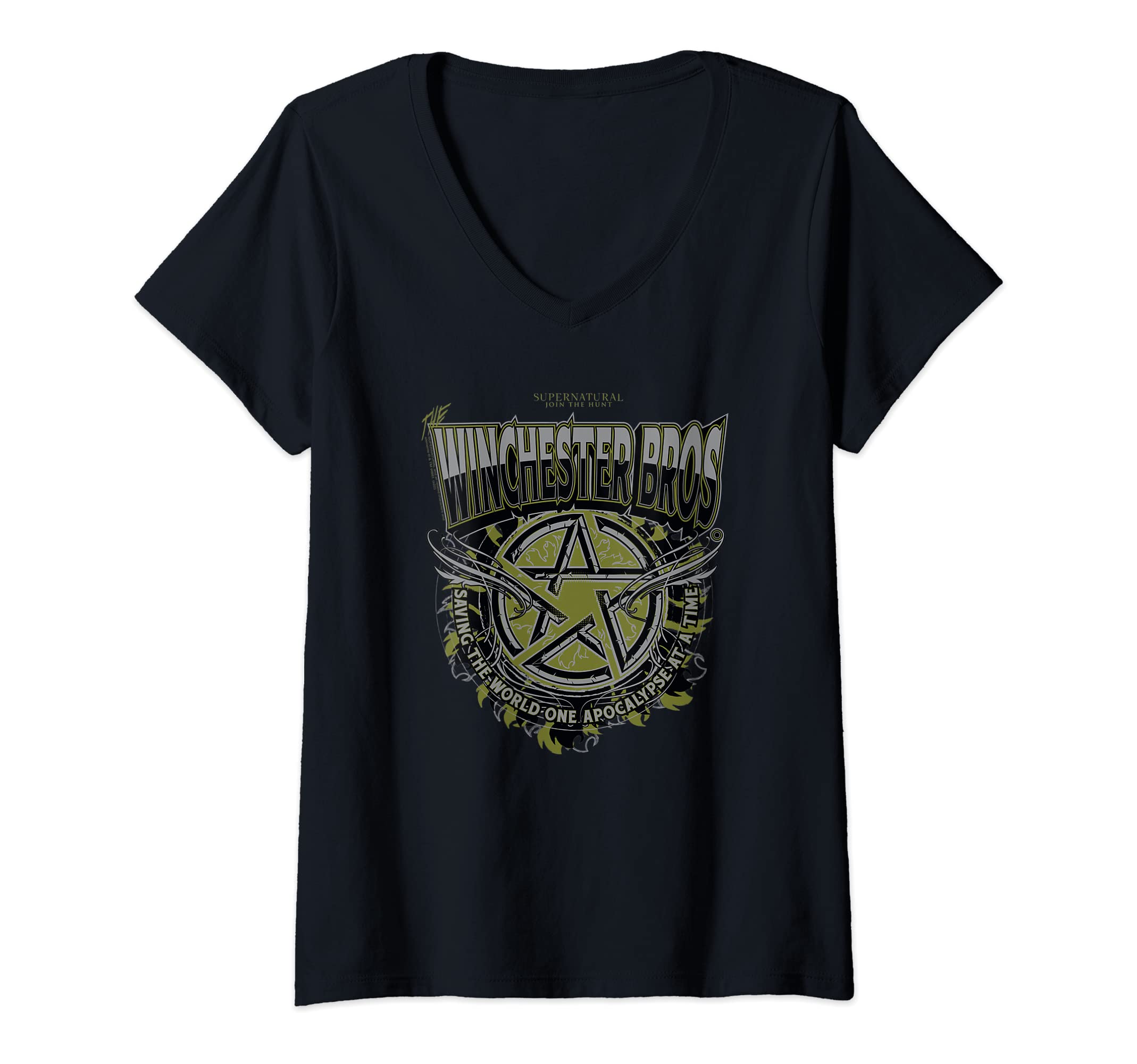 SupernaturalWomens Supernatural The Winchester Bros Icon V-Neck T-ShirtOEKO-TEX STANDARD 100