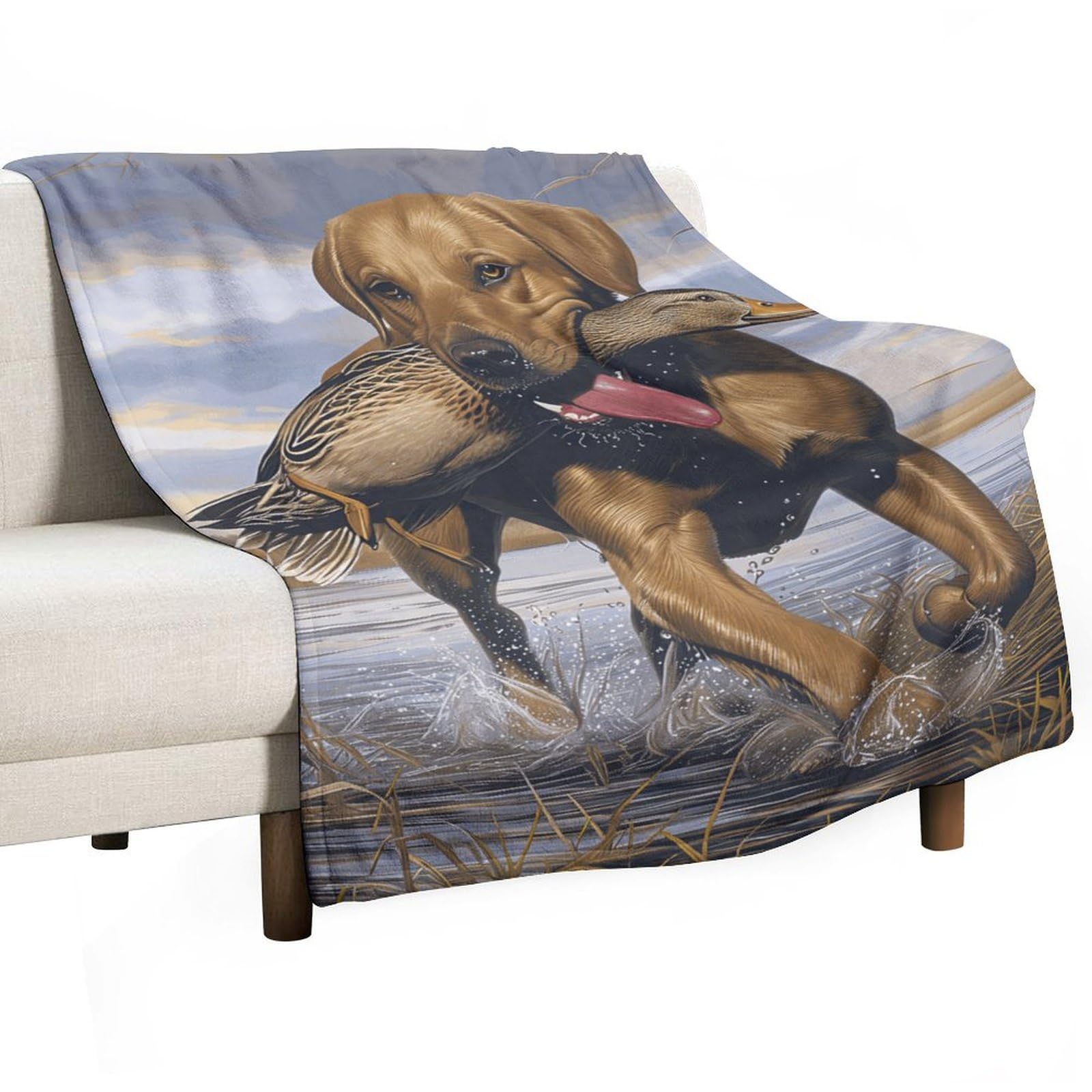 Labrador Field Hunting Throw Blankets Blanket Premium Super Soft Cozy Warm Bed Blanket Couch Decorative Throw Blankets for