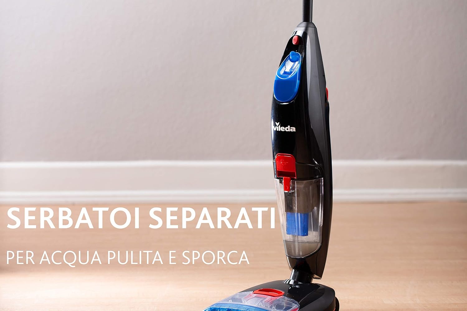 Vileda JetClean Aspirapolvere e Lavapavimenti Elettrico 3in1, Doppio  Filtro, Due Serbatoi d'Acqua, Rullo in Microfibra, 400 W + Set di Ricambio,  Due Filtri, Rosso/bianco : Amazon.it: Casa e cucina