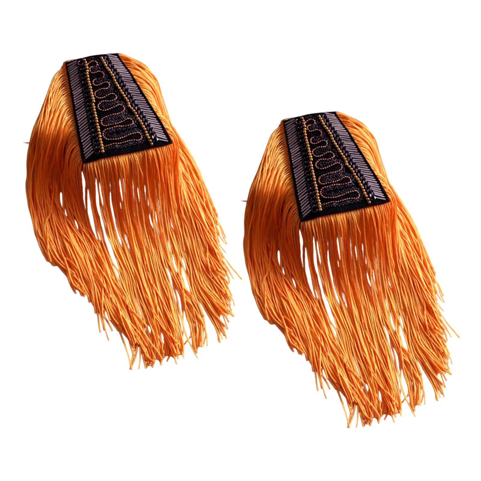 Tsophreniq Fringed Uniform Epaulet Decorative Tassels Epaulette Shoulder for Uniform Jackets Cosplay Outfit Embellishment Alloy Tassels