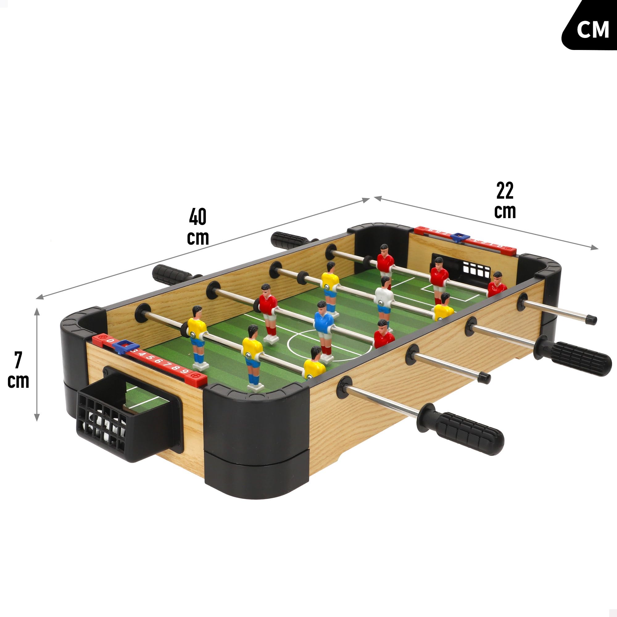 ColorBaby CB Games - Futbolín Mesa, Cuerpo plástico Resistente, 12 Jugadores, con marcadores manuales, para 2 Personas, Futbolines para niños, Fútbol niño, Juguetes 6 años (39527) — view 4