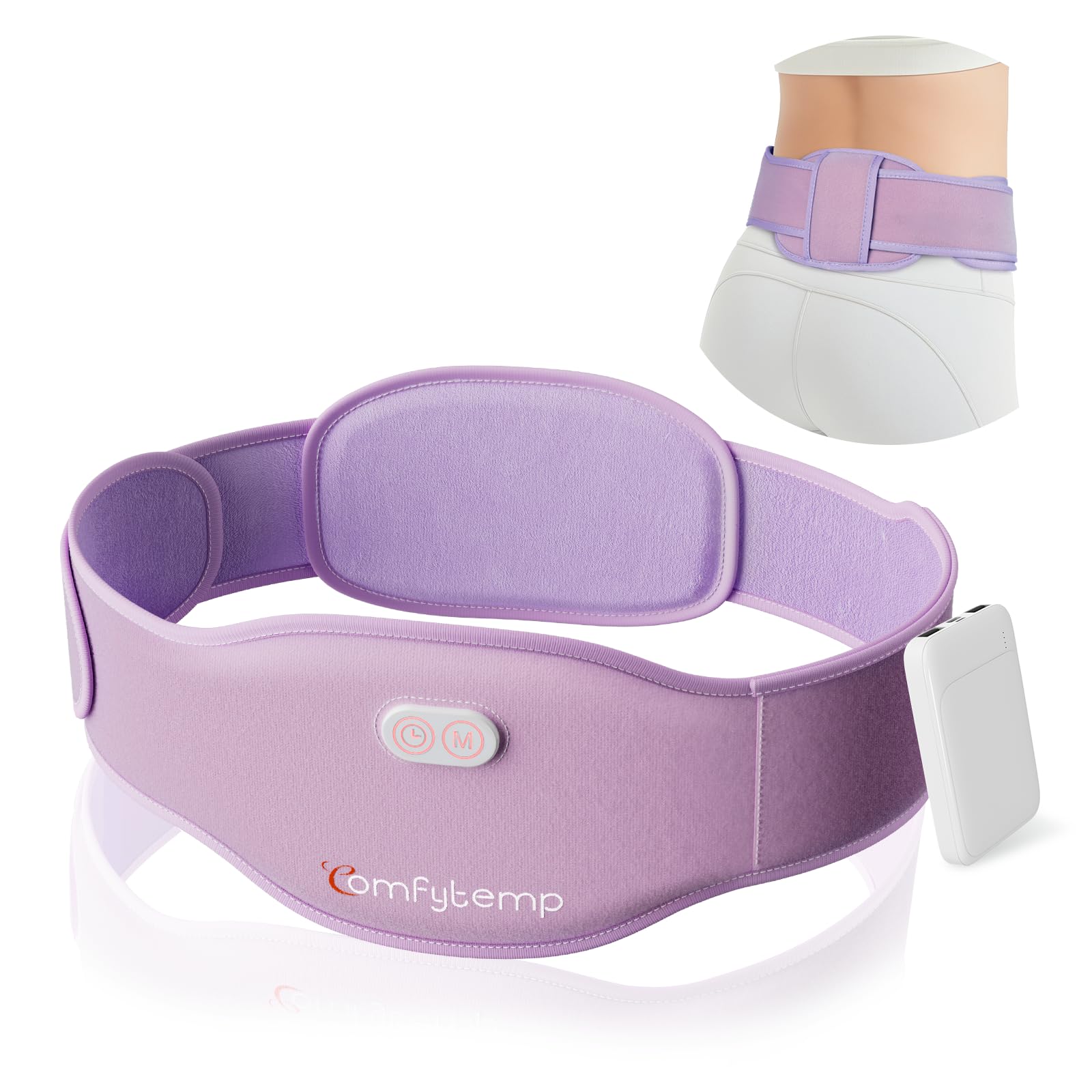 Comfytemp Almohadilla Térmica Menstrual Inalámbrica 5000mAh 150x16cm para Abdomen y Espalda