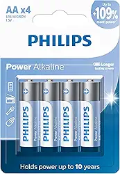 Pilha Philips alcalina AA 1.5V com 4 unidades LR6P4B/59