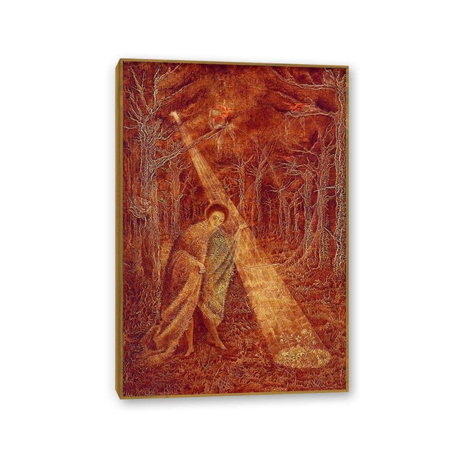MYCGGDGH Remedios Varo Canvas Wall Art Reproductions of Famous Paintings Solar Music Posters Remedios Varo Print Wall Decor for Living Room Bedroom Home Decor 75x50cm(30x20in) Teak frame