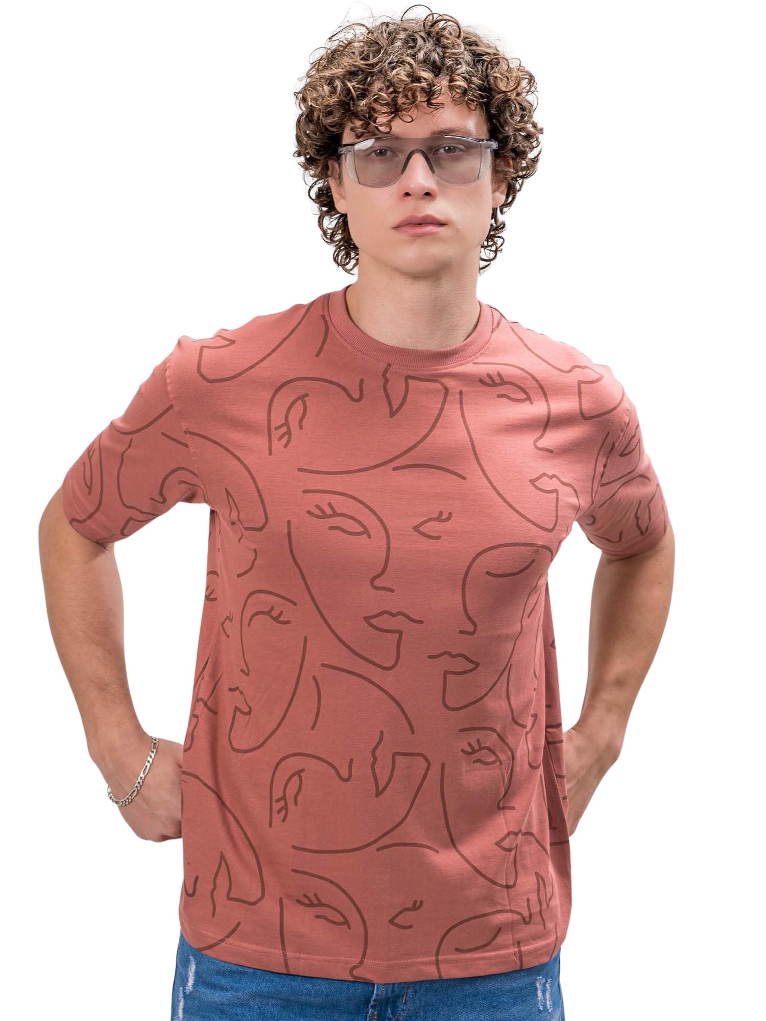 Maniac || Mens || Face Printed || Round Neck || Half Sleeve || Cotton T-Shirt-picture-13