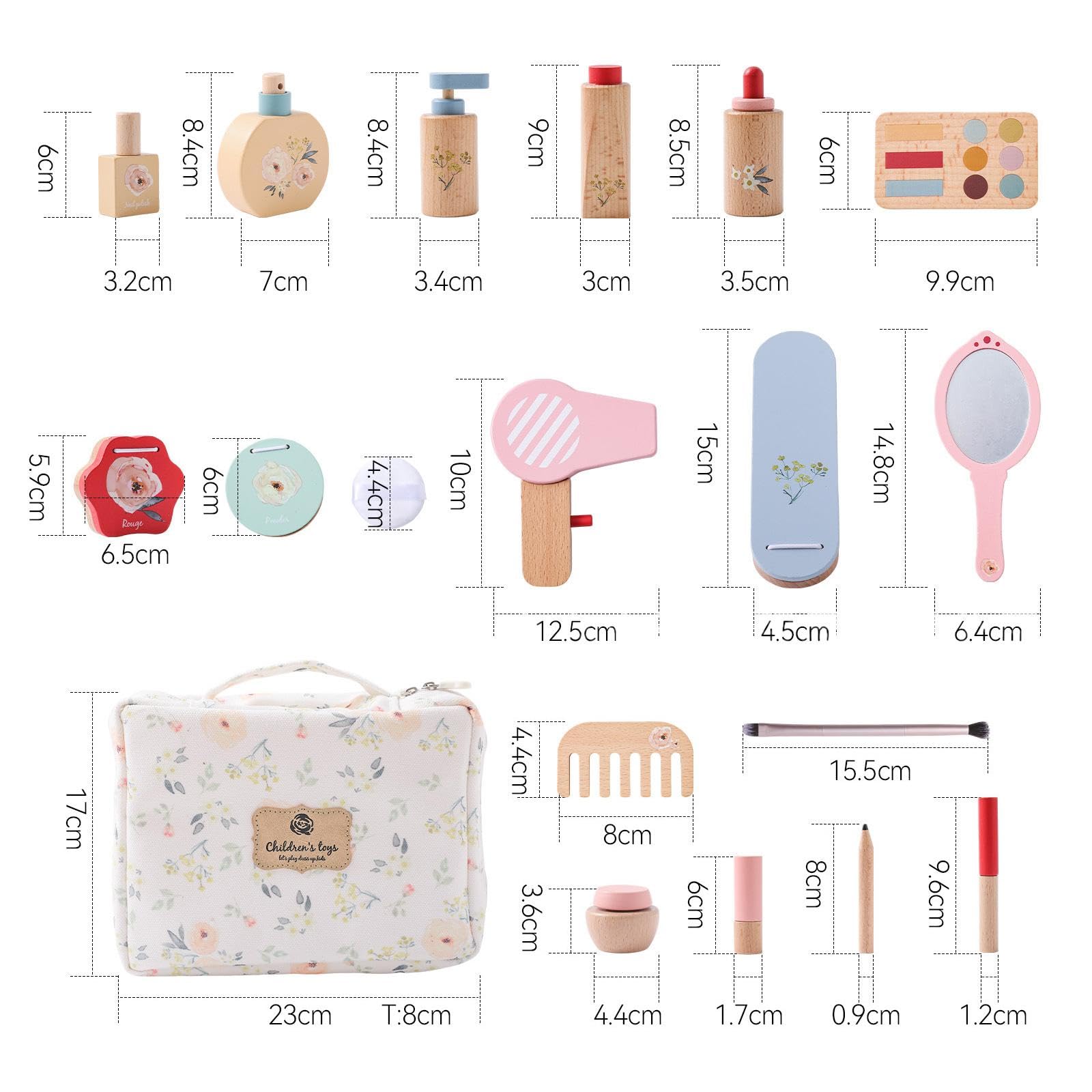 Kits de Maquillaje para Niñas, Set de Juego de Imitación, Regalo para Niñas, Desarrollo de La Coordinación Mano-Ojo, Juguetes de Juego de rol