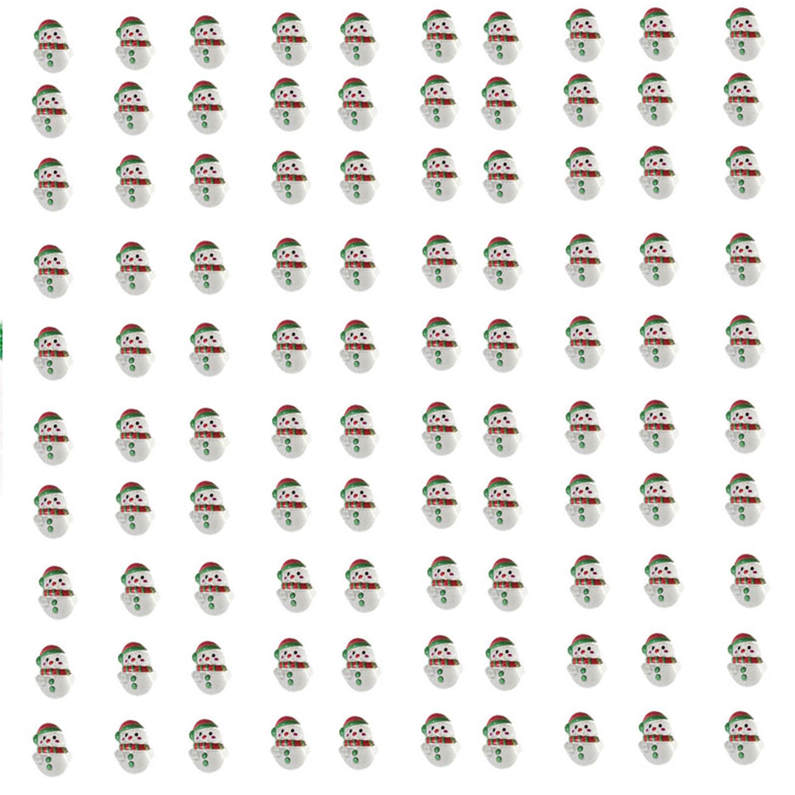 Buxuaaaa 100Pcs Christmas Snowman Charm Beads Clear Acrylic Beads for Craft Bracelets Jewelry Making Christmas Ornament Snowman Bead Ornaments