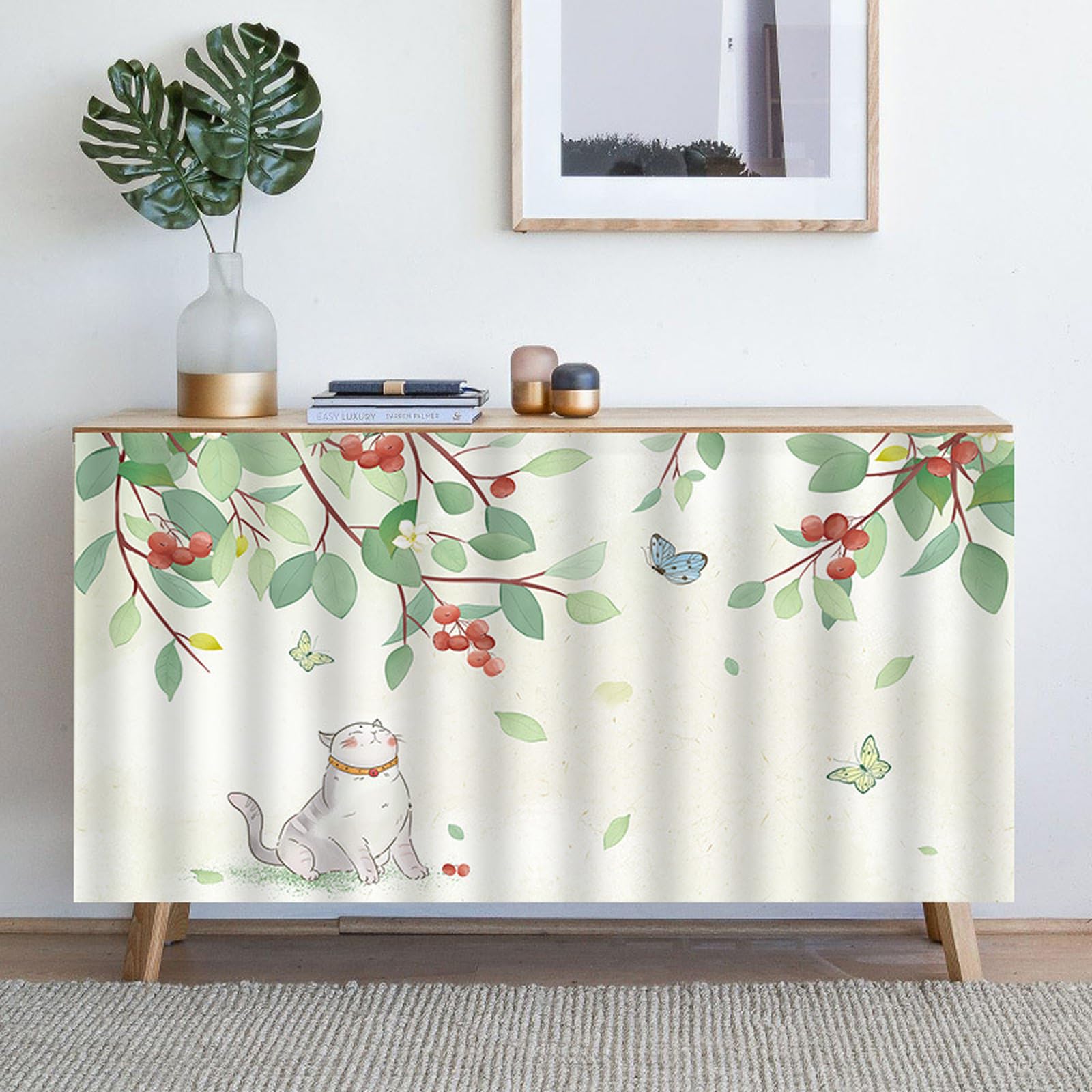 Enigmaire Cupboard Curtain - Dust-Proof, Easy Install, Self Adhesive