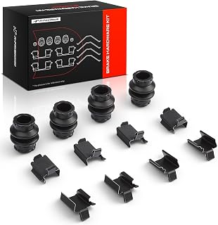 A-Premium Disc Brake Hardware Kit | Compatible with Jeep Wrangler, Liberty & Dodge Grand Caravan, Journey & Ford Mustang & Chrysler Town & Country & Volkswagen