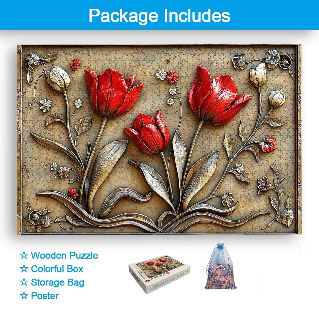 Puzzle Tulipano, Puzzle 1000 Pezzi per Adulti, Regalo Donna/Uomo -2577