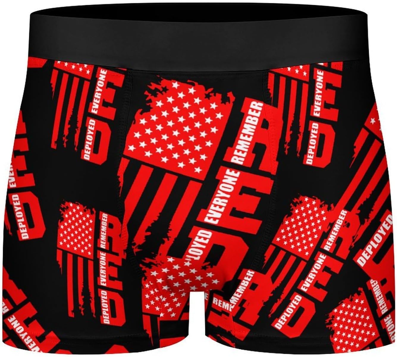R.E.D Remember Everyone Deployed Red Friday 4 Men's Underwear Boxer Briefs Breathable Shorts Elastic Waistband
