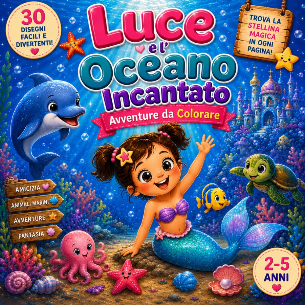 Luce e l'oceano incantato (Luce - Libri da colorare)