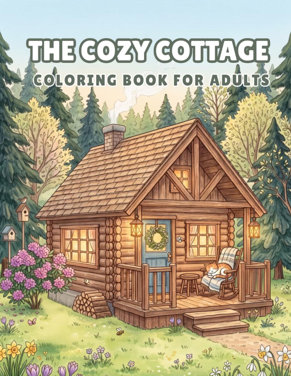The Cozy Cottage Coloring Book for Adults: 50 Relaxing Cottagecore Scenes, Charming Cabins, Beautiful Gardens & Peaceful Countryside Escapes