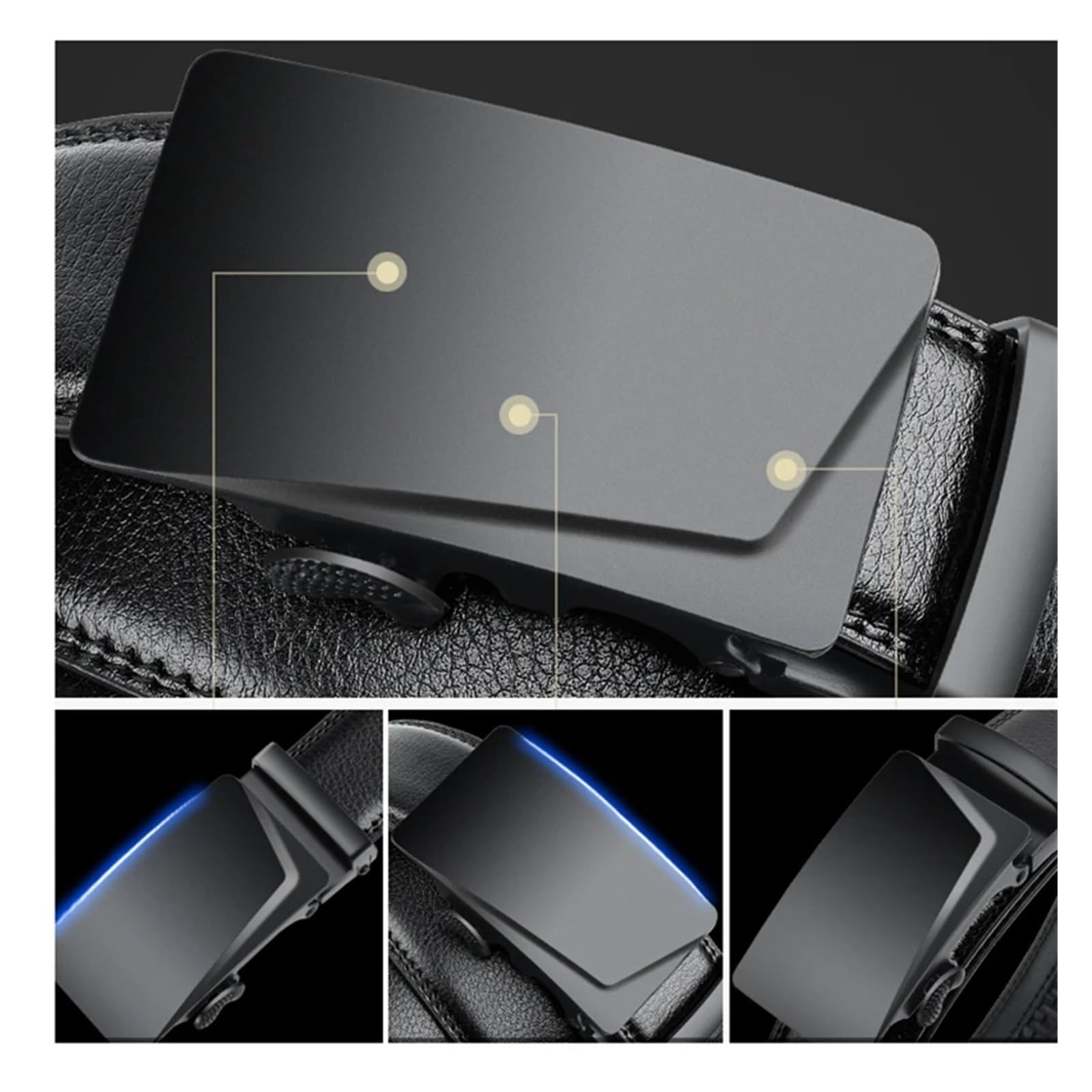 Cinturón de cuero con hebilla automática diseñador for hombre Para Hombres