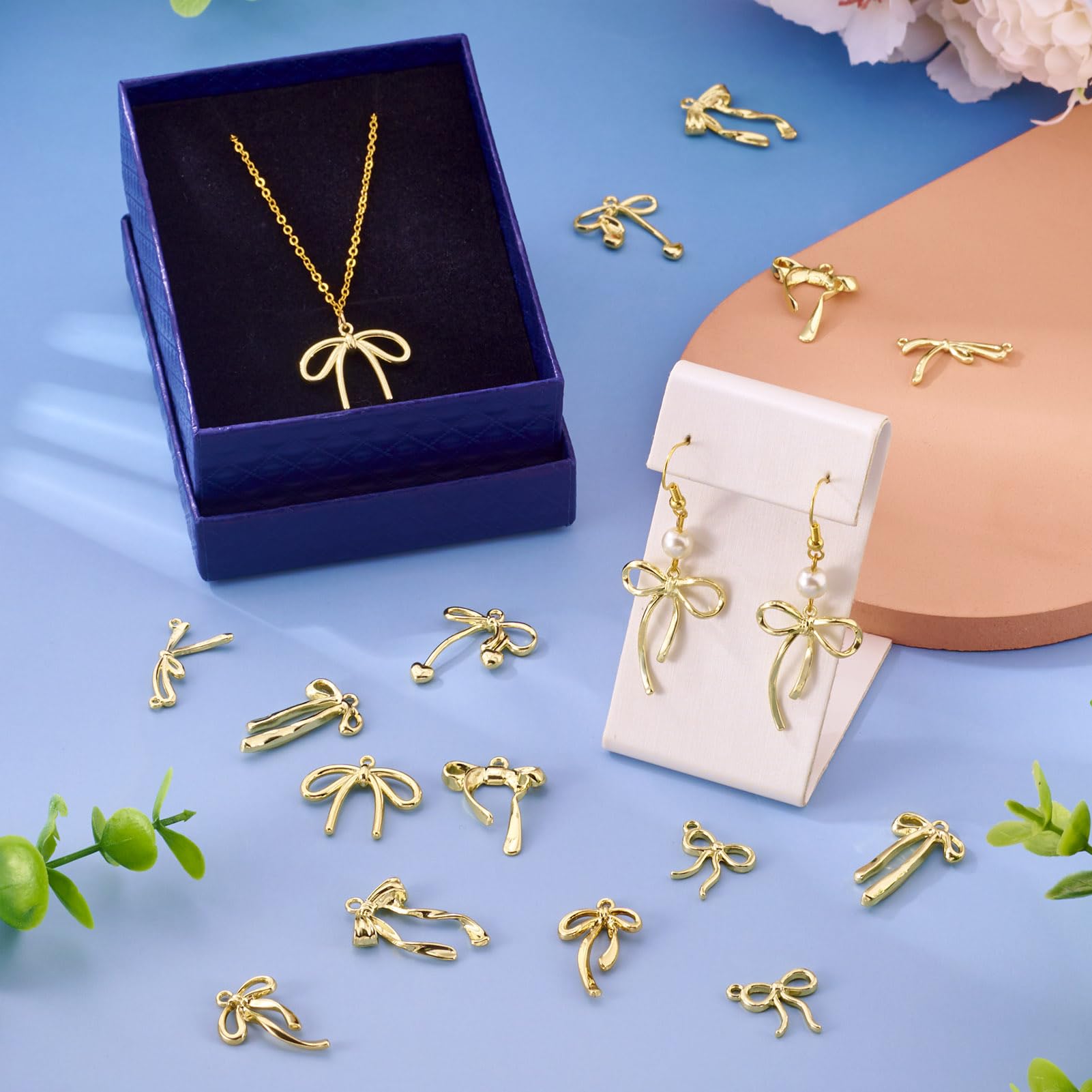Bestewelry 18 Pcs Bowknot Alloy Charms Bulk Golden Bowknot Pendants Gold Bow Charms for Jewelry Making DIY Necklace Earrings Crafts - Image 4