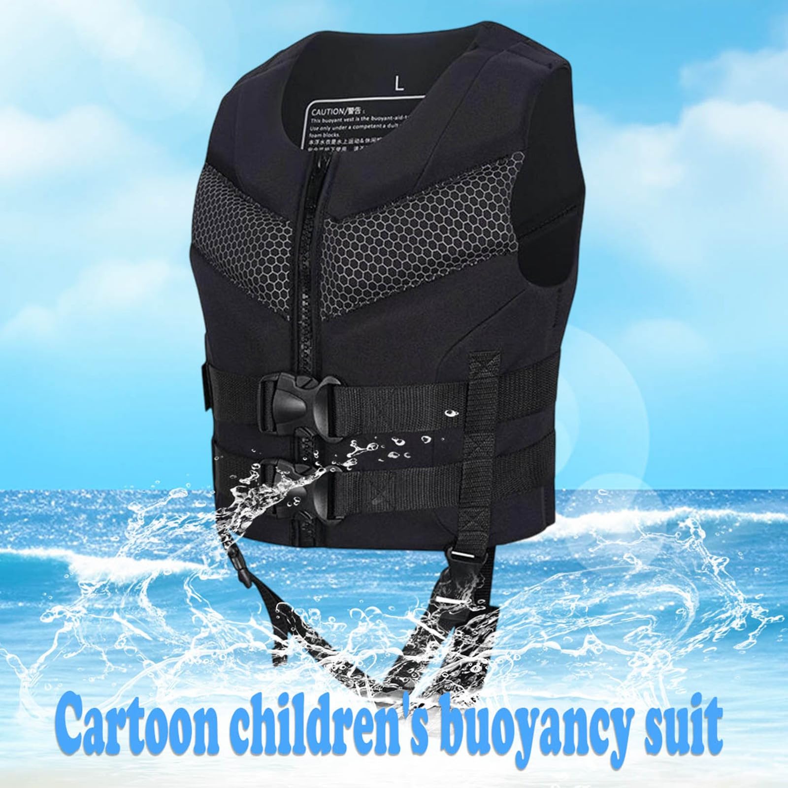 WWricotta Giubbotto di Salvataggio per Bambini, per Piscina, Spiaggia e attività all'aperto, Comodo Costume da Bagno per Bambini dai 2 ai 14 Anni/A