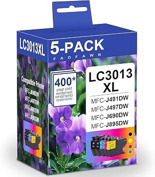 LC3013 Ink Cartridges BK/C/M/Y Replacement for Brother LC3013 Ink Cartridge