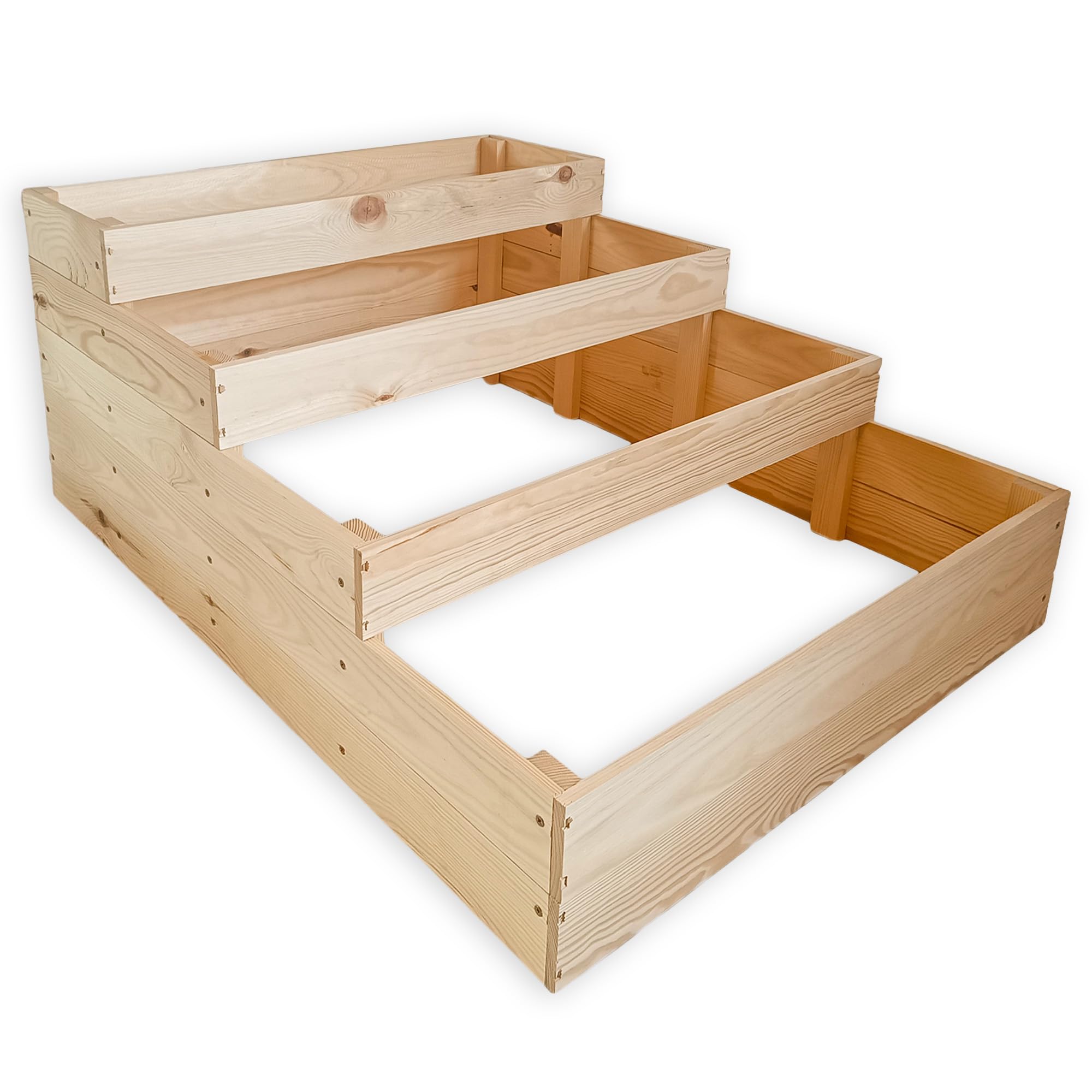 MG Design Potager surélevé en Bois 120 x 90 x 47,5 cm – Bac Potager 4 Niveaux pour légumes, Herbes et Fleurs, bac de Culture extérieur pour Jardin et terrasse