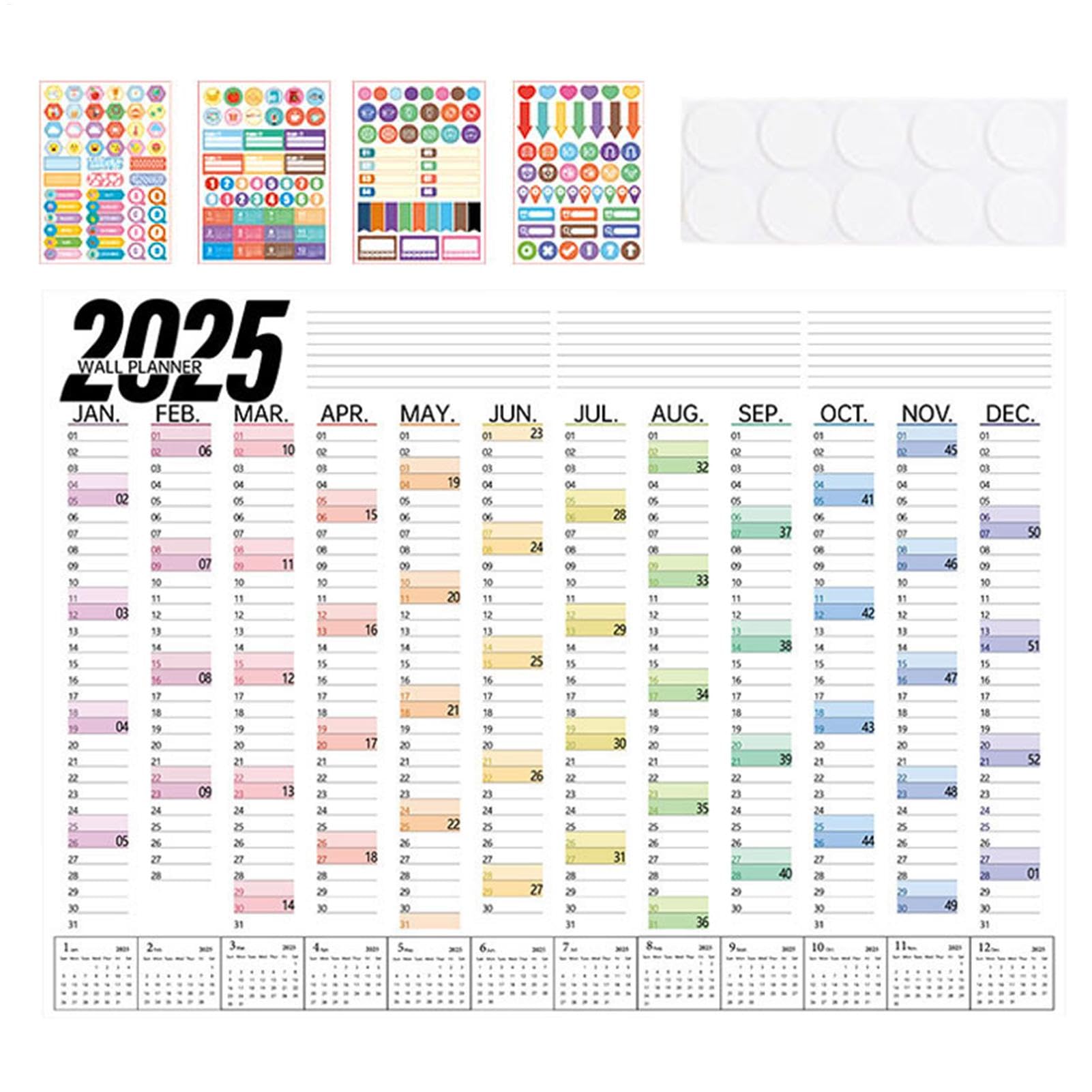 Calendario da parete annuale 2025, Calendario da parete 2025 12