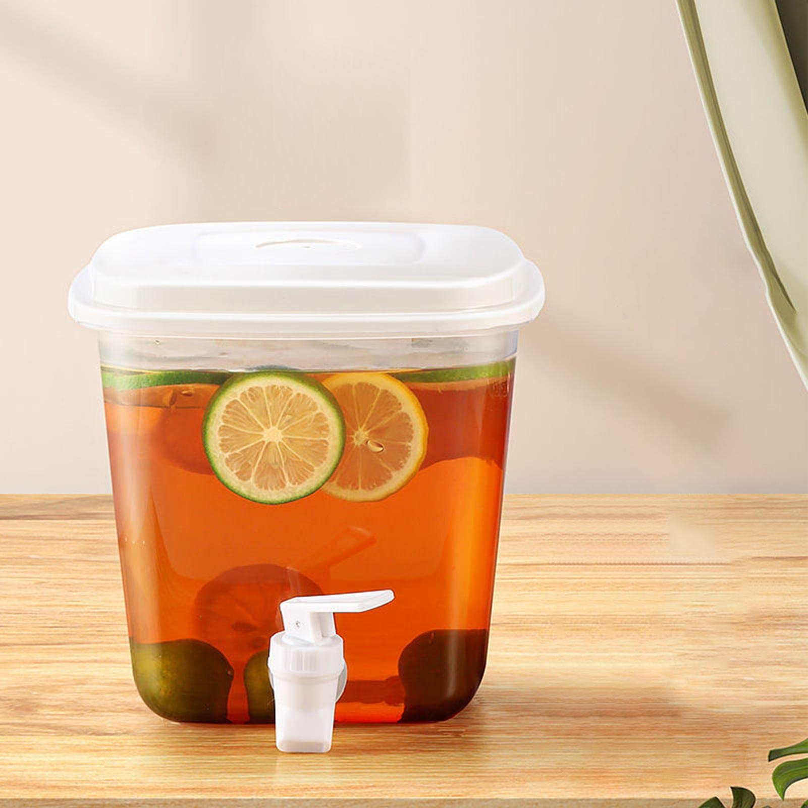Limonade Tapkan, 3,5 L waterkan met kraan, lekvrije water-sapdispenser, koelkast-watertank met tapkraan voor de zomer zwembad, in de keuken thuis